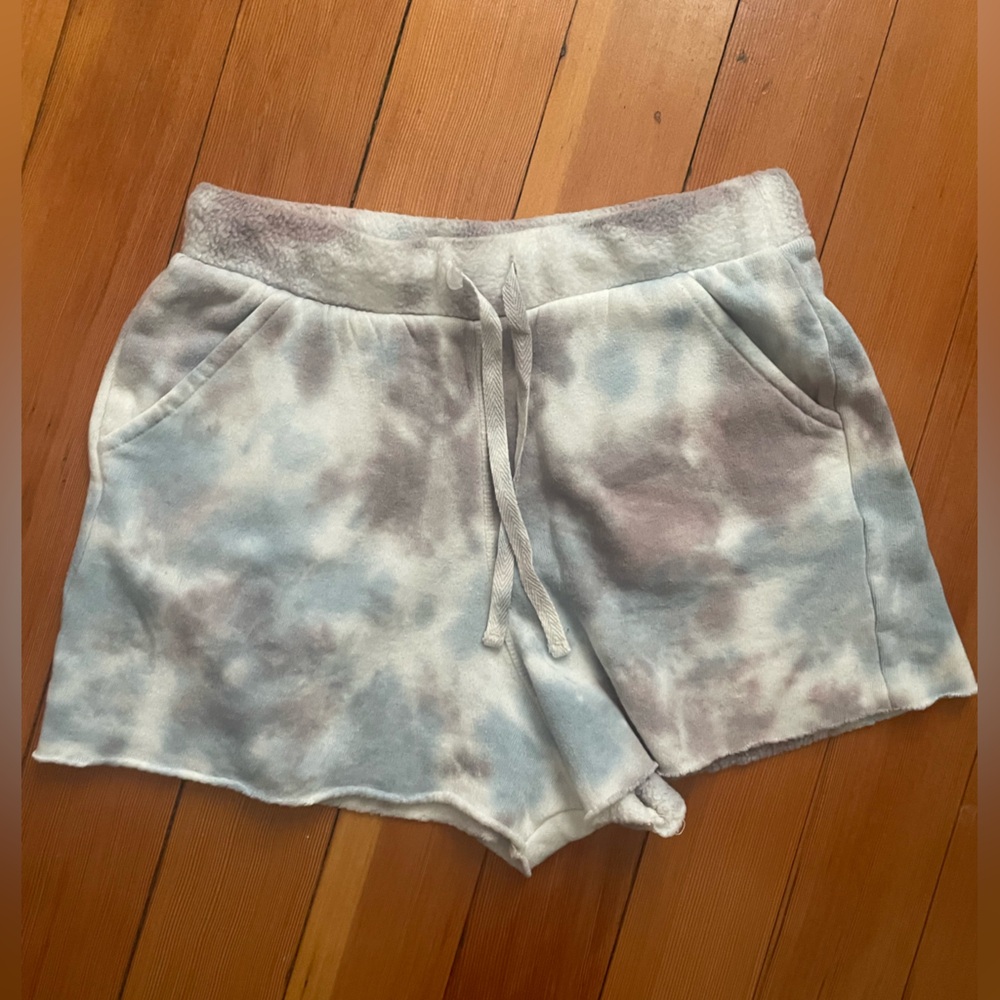 Free People Tie-Dye Shorts - Blue and Purple
